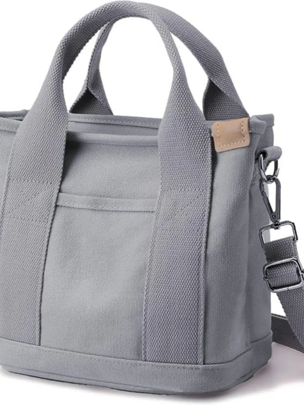 Small Tote Bag with Zipper, 2024 Canvas Multi-Pocket Crossbody Bag Shoulder Bag